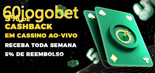 Promoções do cassino ao Vivo 60jogobet